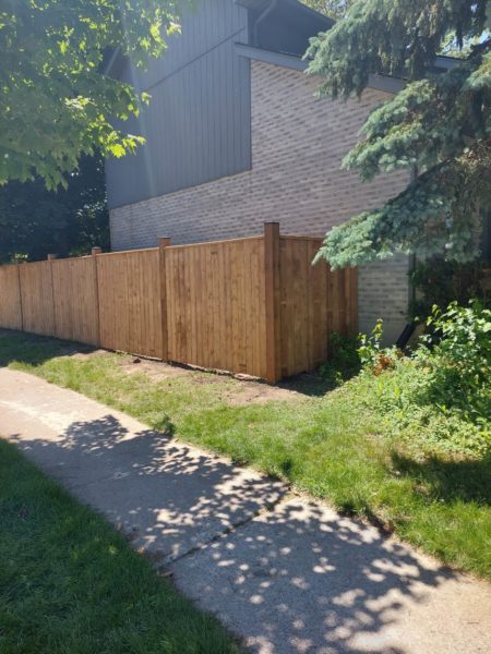 modern residential fence install