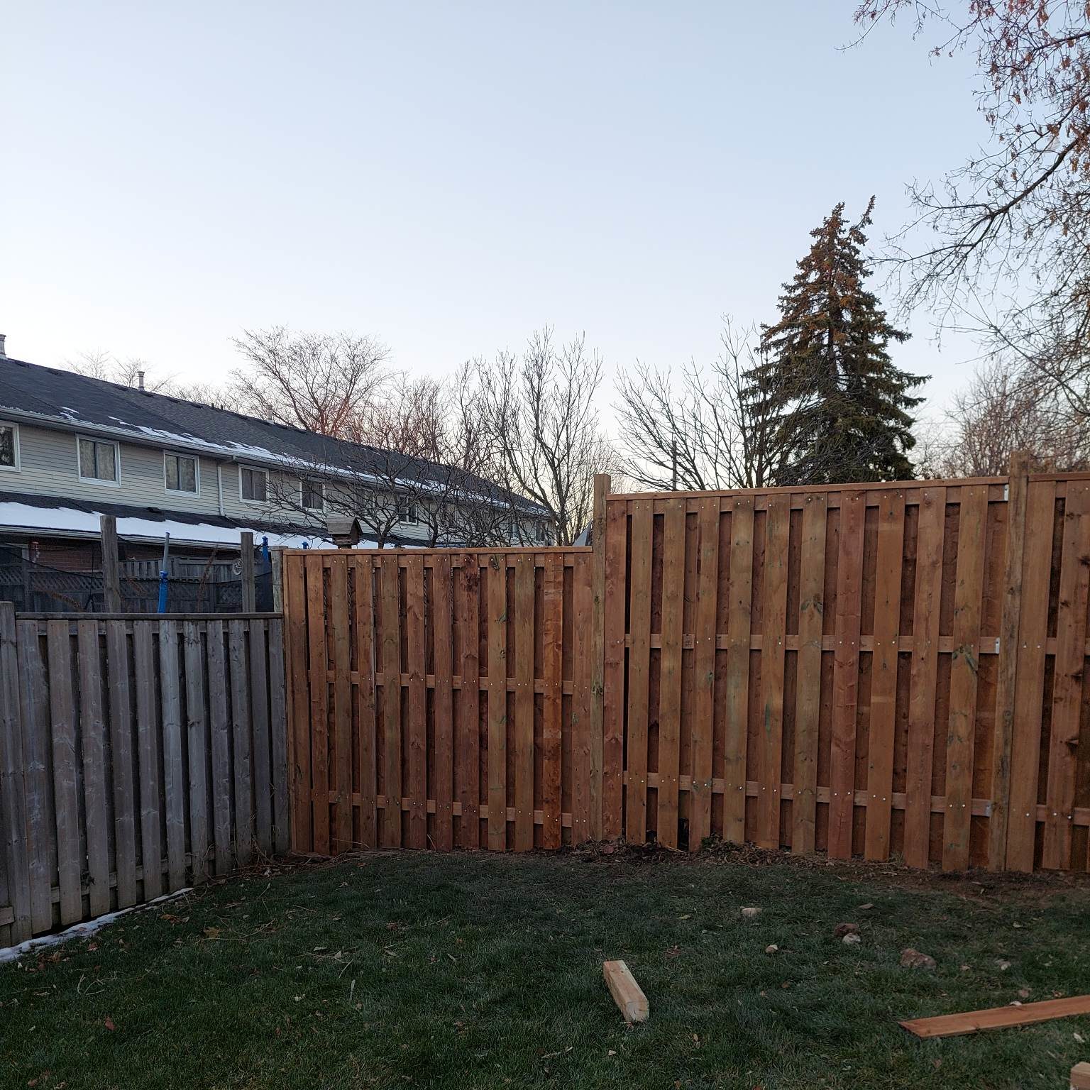 Fence build installation